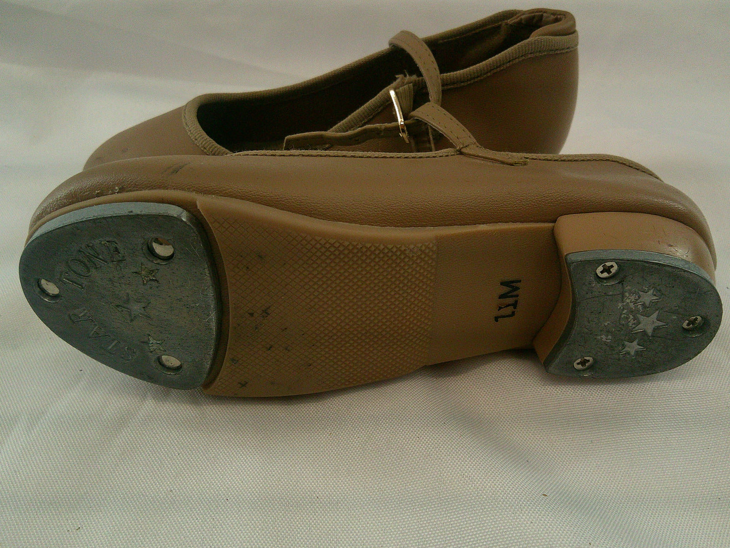 Pre-Owned Tap Shoes Dancing Fair Girl's 11M Mary Jane Leather Buckle