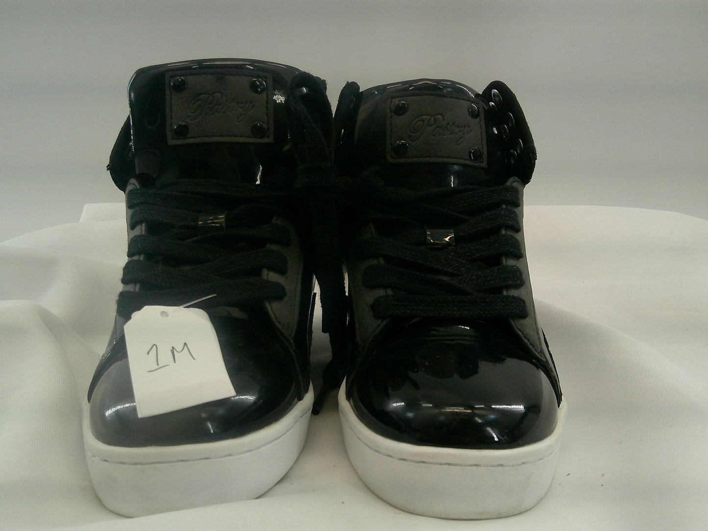 Pre-Owned Hip Hop Shoes Pastry Youth 1M High Top Sneakers Leather Lace Up Rubber