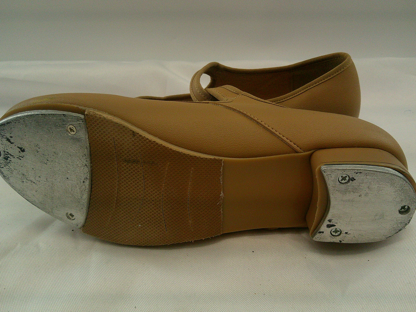 Pre-Owned Tap Shoes Capezio Adult 8M Tan Mary Jane Buckles