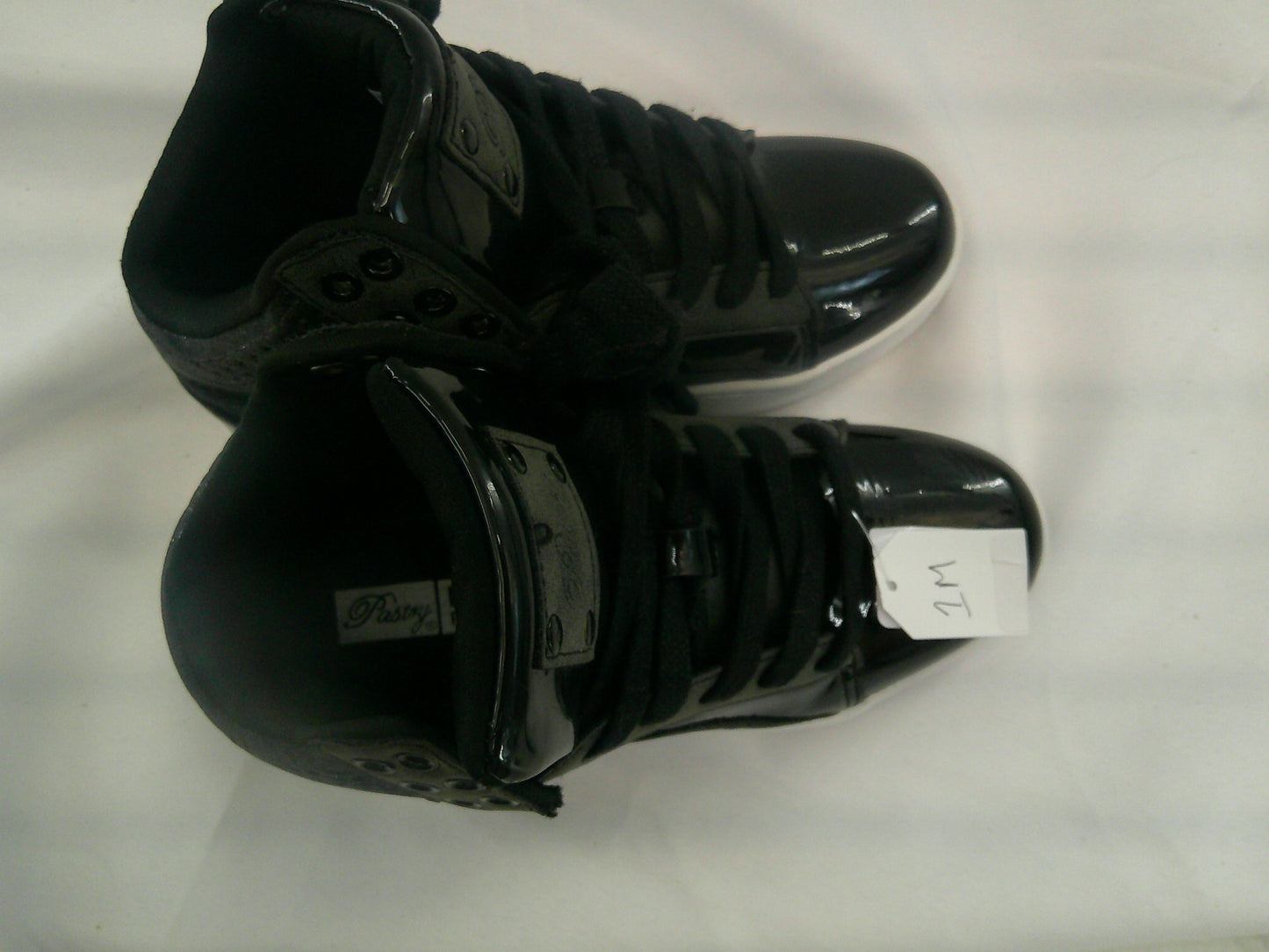 Pre-Owned Hip Hop Shoes Pastry Youth 1M High Top Sneakers Leather Lace Up Rubber