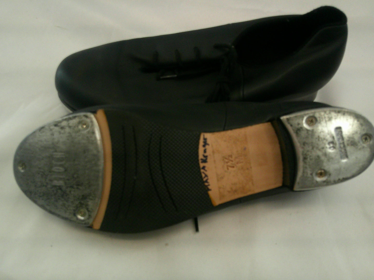 Pre-Owned Tap Shoes Bloch Full Sole Audeo Oxford S0381L Black 7.5M Adult
