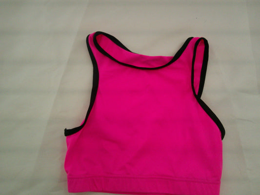 Pre-Owned Sports Bra Weissman Int Child 6x-7 Hot Pink Jazz Gymnastics Cheer