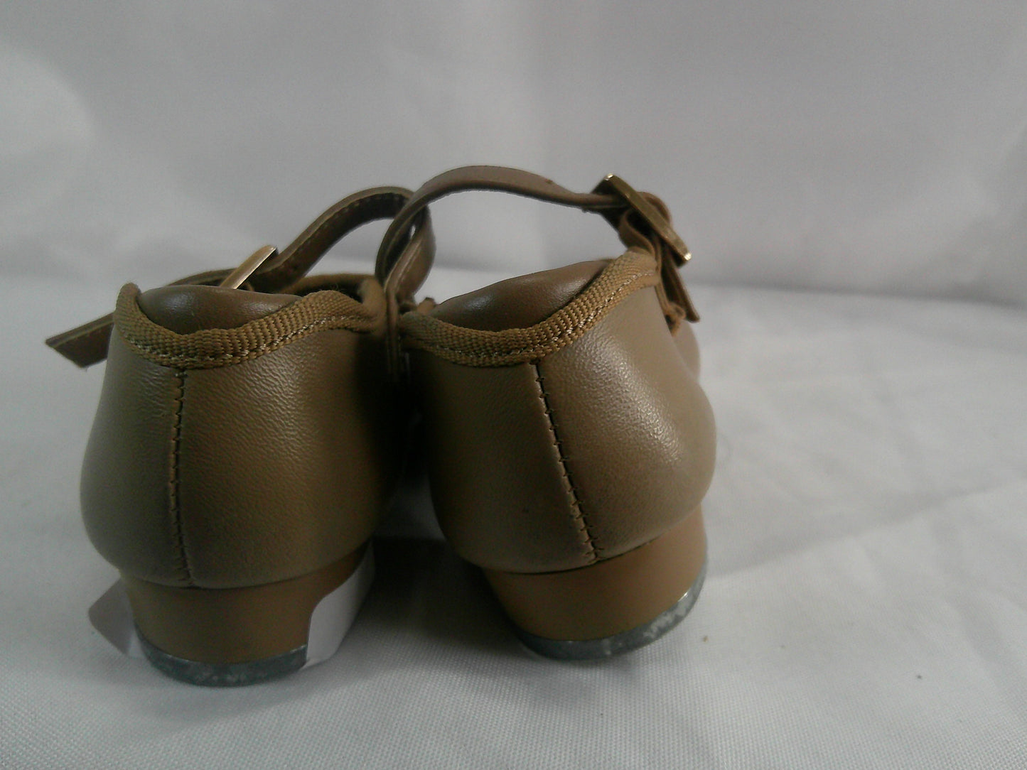 Pre-Owned Tap Shoes Dancing Fair Toddler 8.5M Tan Mary Jane Leather Buckle