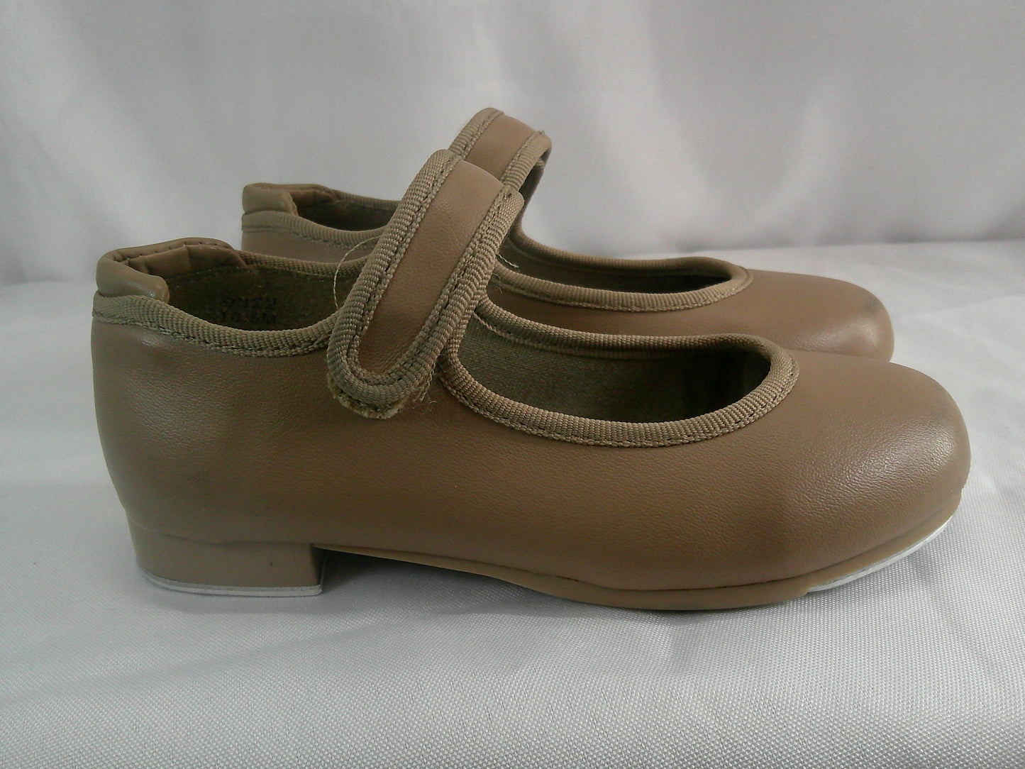 Pre-Owned Tap Shoes Danshuz 534 Toddler 10.5M Tan Mary Jane Leather No Buckle
