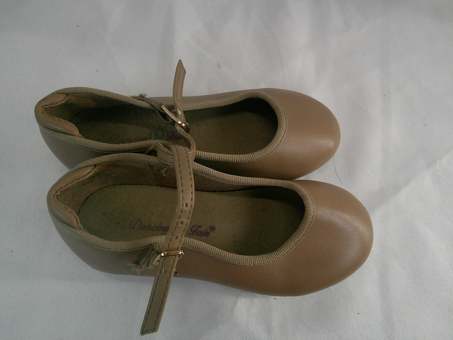 Pre-Owned Tap Shoes Danshuz 751 Toddler 8.5M Tan Mary Jane Buckle