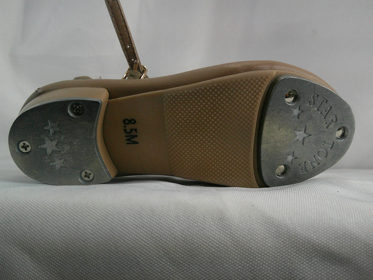 Pre-Owned Tap Shoes Danshuz 751 Toddler 8.5M Tan Mary Jane Buckle