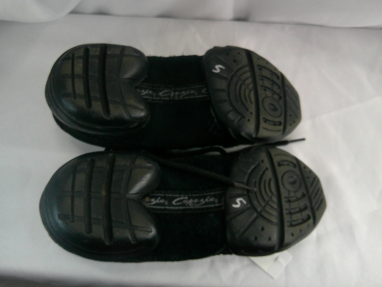 Pre-Owned Hip Hop Shoes Capezio Kids 4 Black Sneakers Lace Up Split Sole