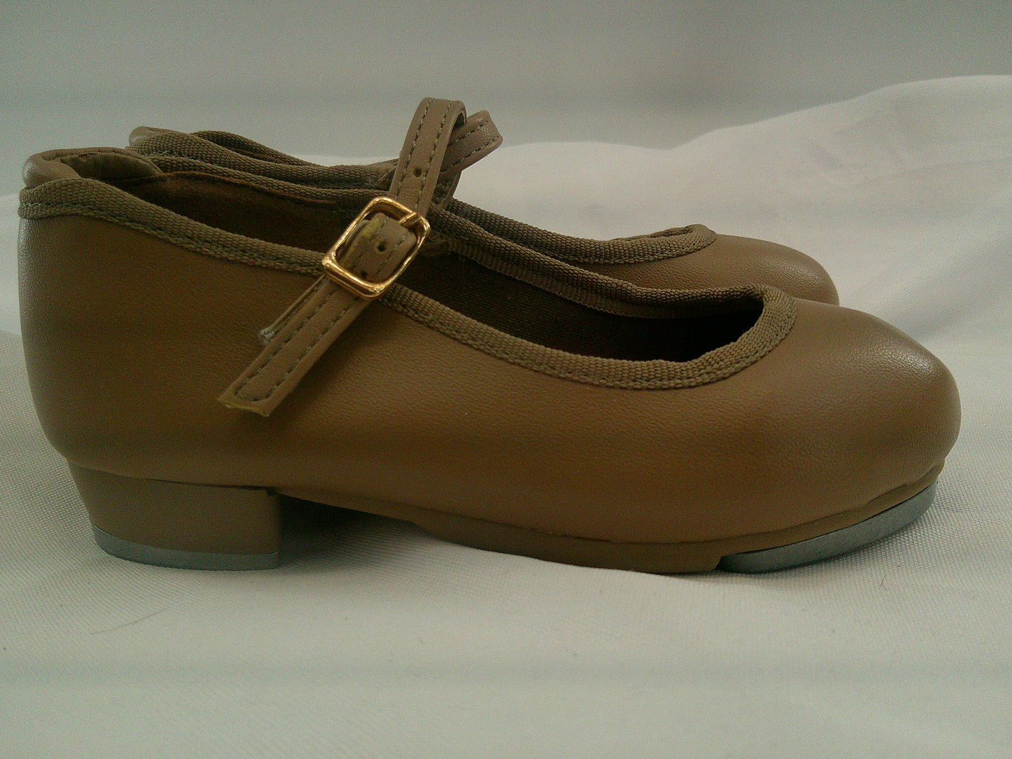 Pre-Owned Tap Shoes Dancing Fair Toddler 8M Mary Jane Leather Buckle