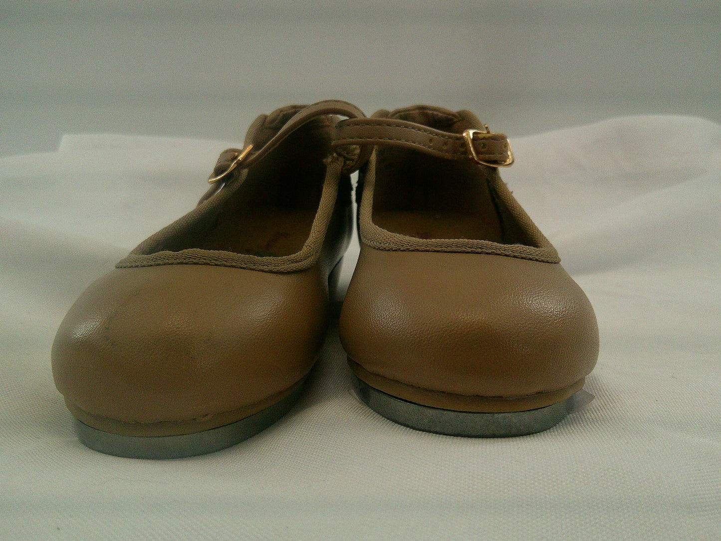 Pre-Owned Tap Shoes Dancing Fair Toddler 8M Mary Jane Leather Buckle