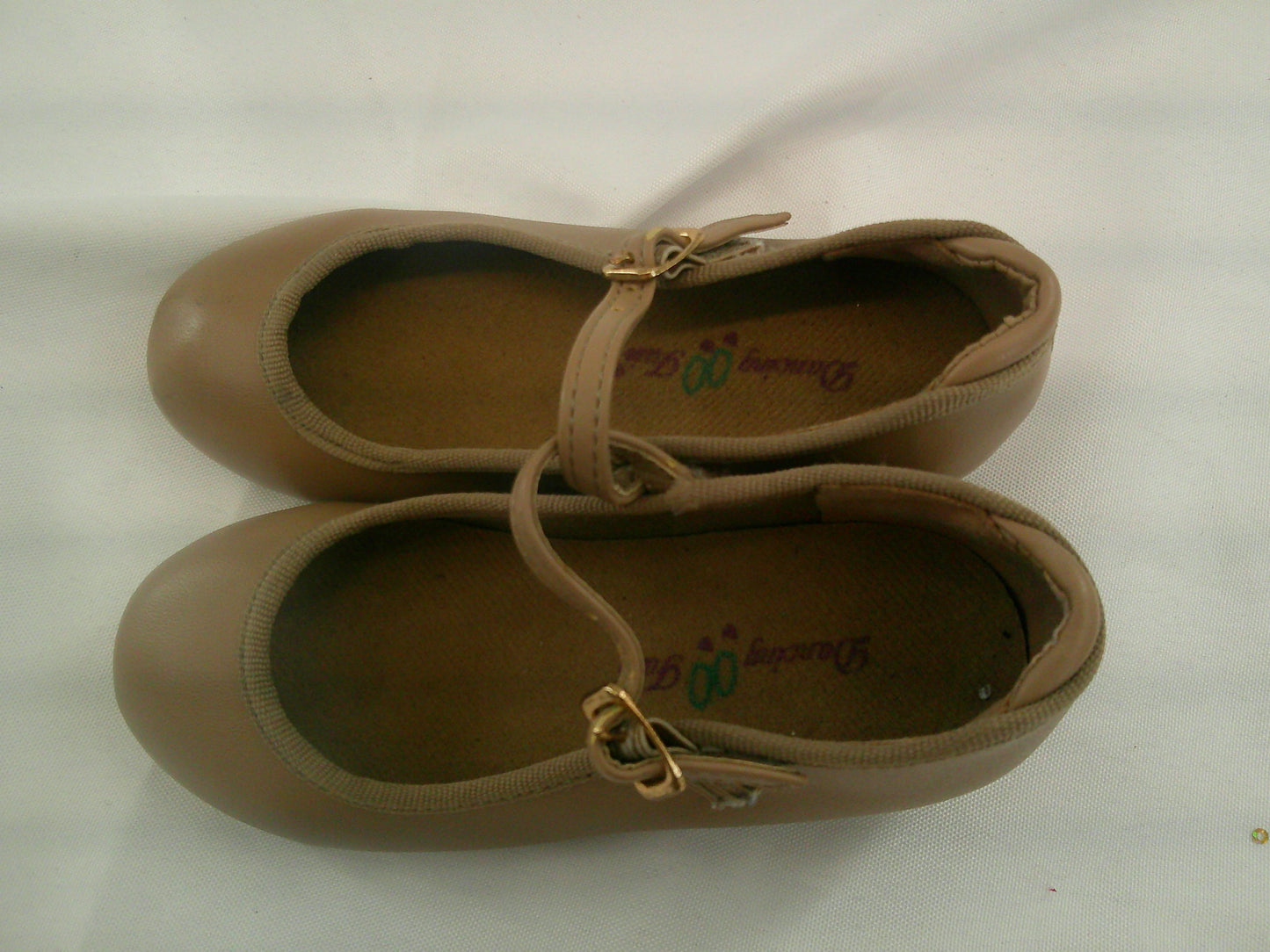 Pre-Owned Tap Shoes Dancing Fair Toddler 8M Mary Jane Leather Buckle