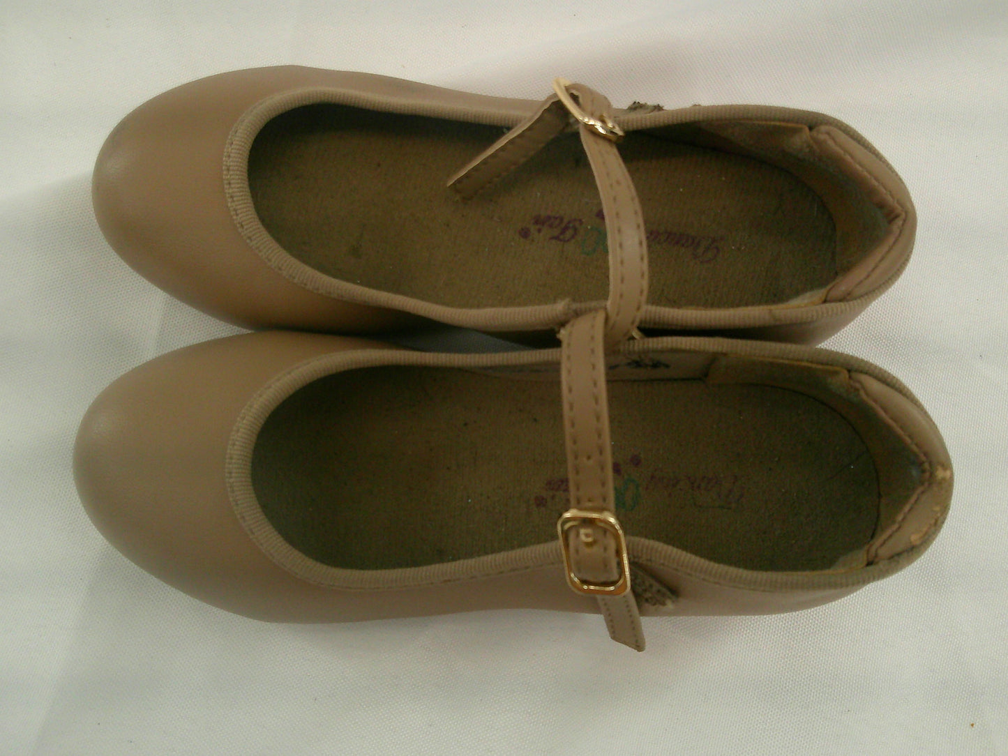 Pre-Owned Tap Shoes Dancing Fair Toddler 9.5M Mary Jane Leather Buckle