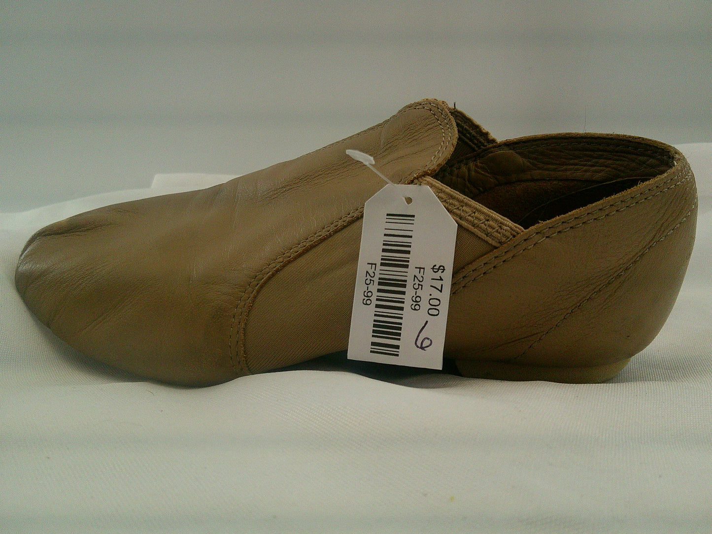 Pre-Owned Jazz Shoes Capezio EJ2 6M Tan Leather Split Sole