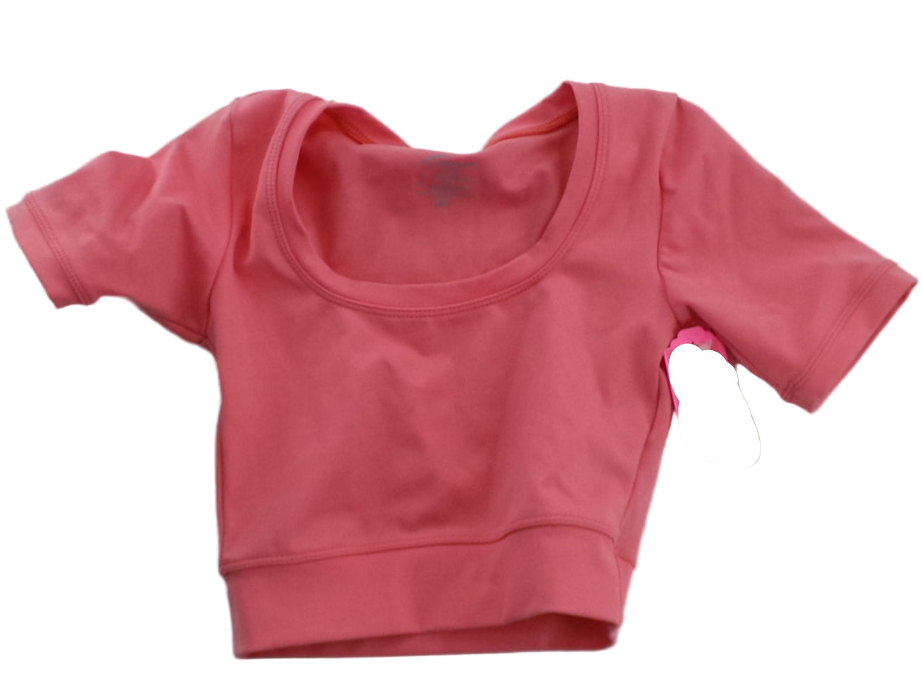 Pre-Owned Crop Top XS Adult Pink TB214W Capezio Jazz Tap Scoop Front