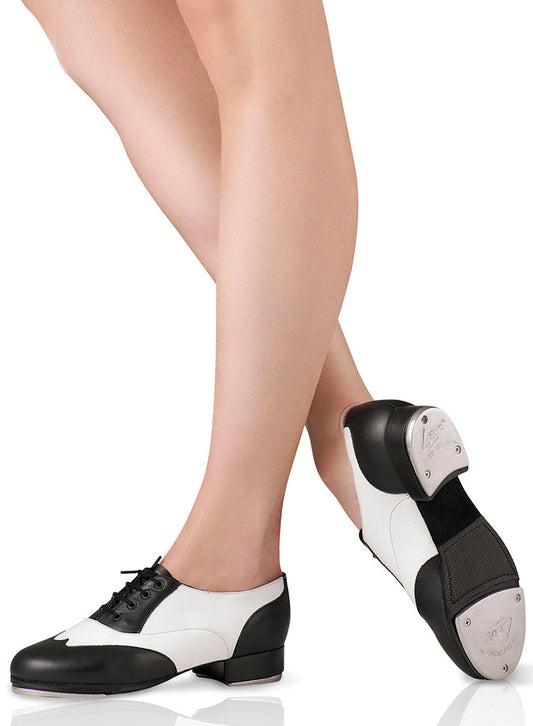 New Closeout Tap Shoes Leo's LS3004 Adult Youth Black White Spectator Oxford