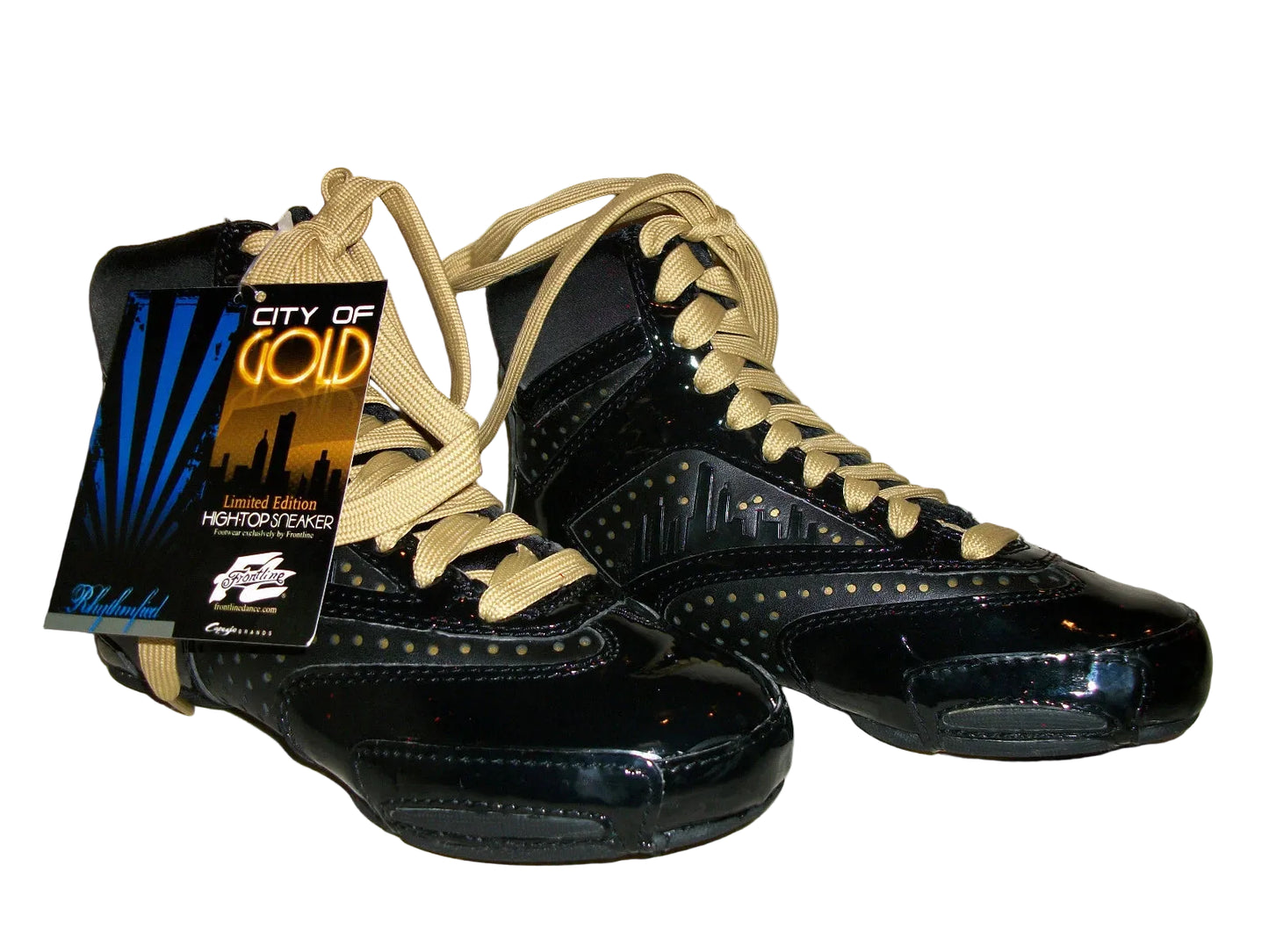 New Closeout Hip Hip Cheer Shoes Frontline MFL15 City of Gold Size 4.5M and 5M