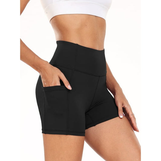 Pre-Owned Black Spandex Short Willit Large Adult With Pocket