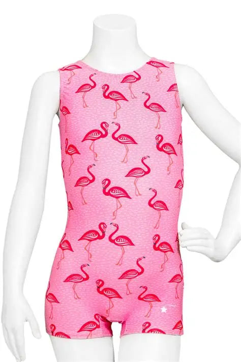 NEW Leotard Biketard Destira Child XXS 3-4 Flamingo Fling Tank Tumbling Acro