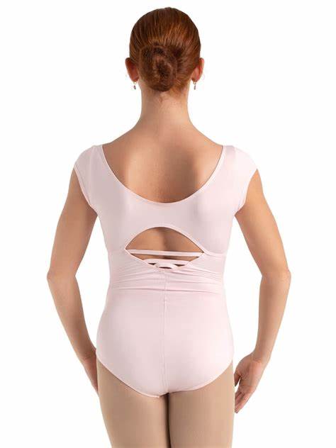NEW Leotard Small Adult Lt Pink Capezio SE1024W Cap Sleeve Keyhole back with Straps Ballet Pointe