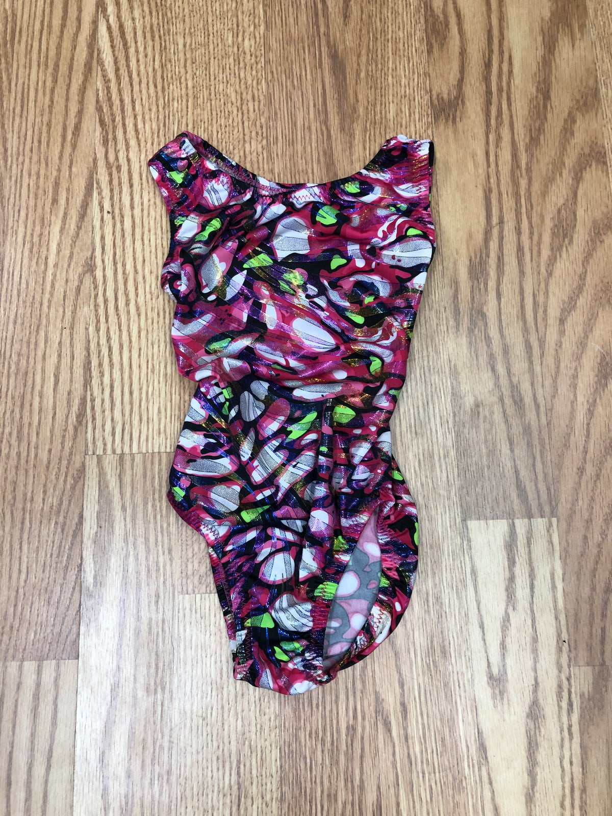Pre-Owned Gymnastics Leotard Flip Flop Metalllic Small Child Acro