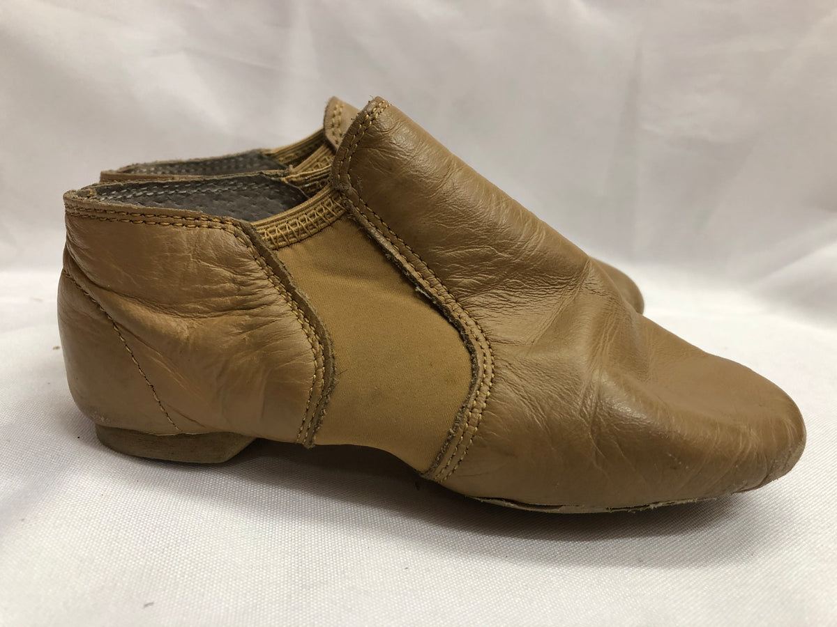 Pre-Owned Jazz Shoes Revolution Tan 13M Child Leather Split Sole