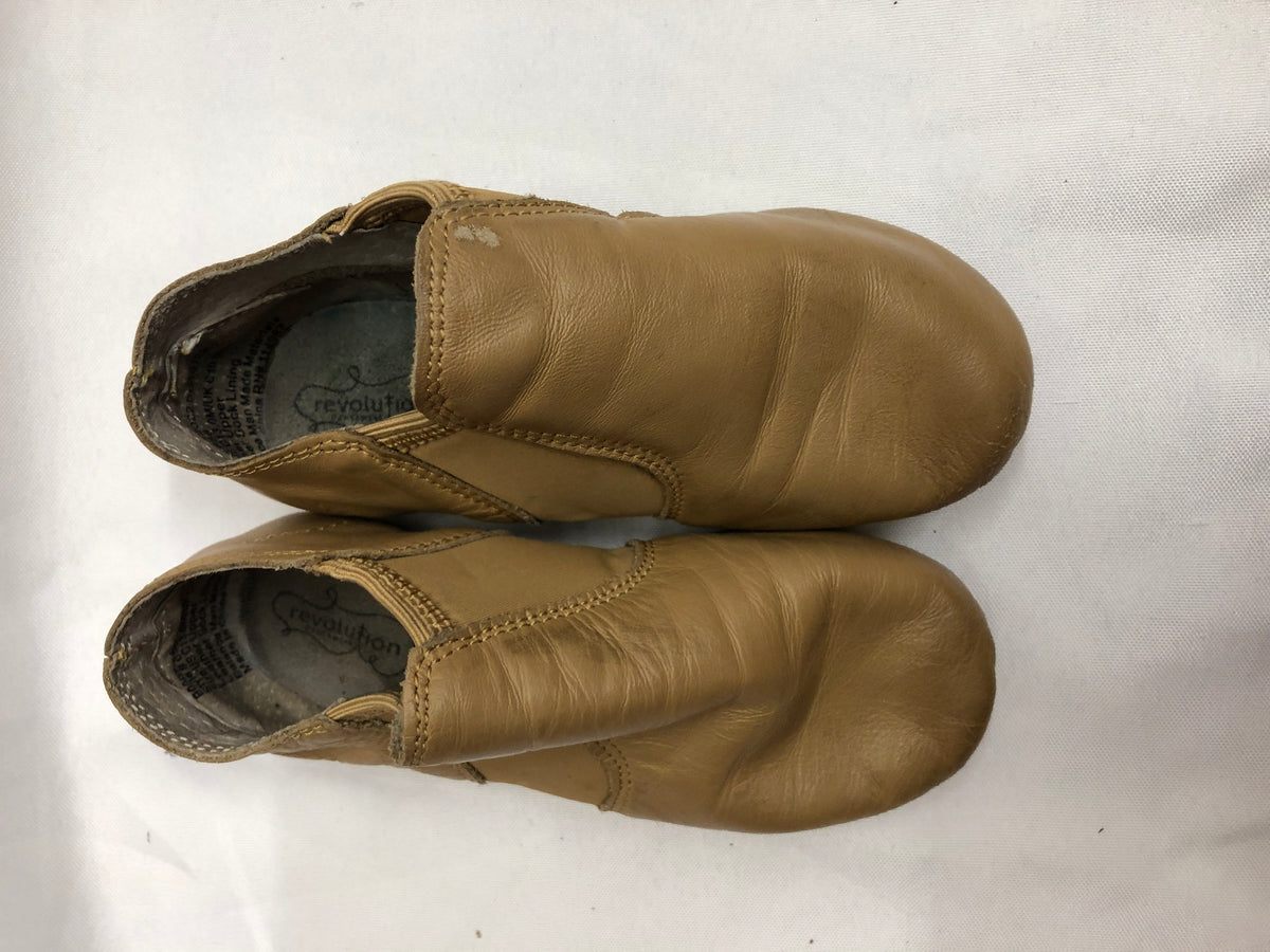Pre-Owned Jazz Shoes Revolution Tan 13M Child Leather Split Sole