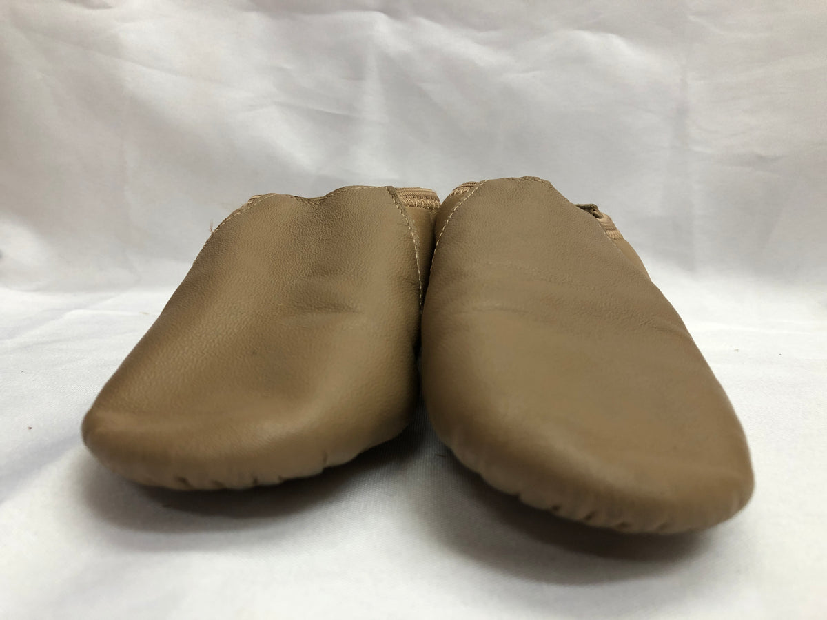 Pre-Owned Jazz Shoes So Danca 13.5M Child JZ43 Tan Pull On Leather Split Sole