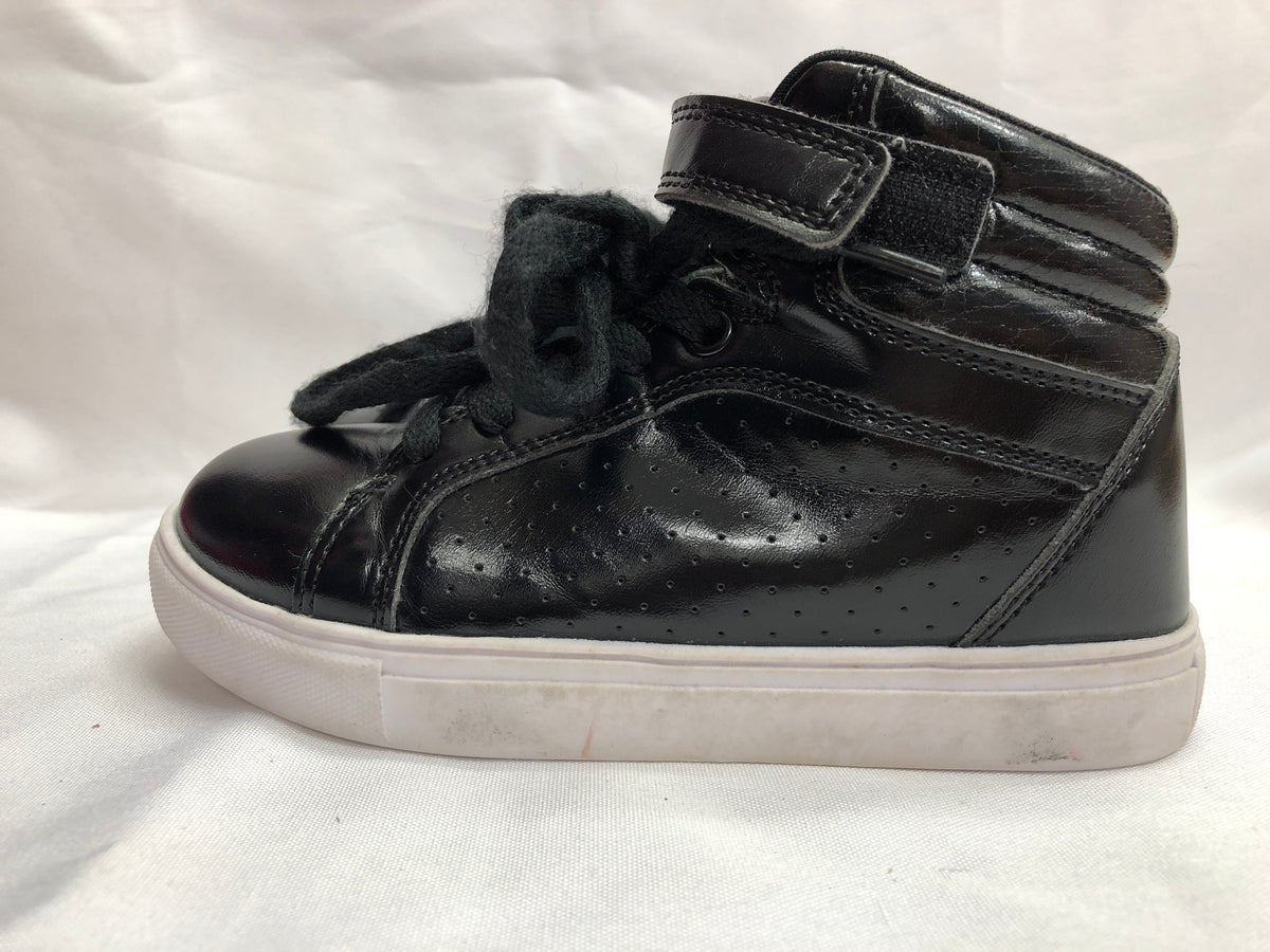 Pre-Owned Hip Hop Sneakers Weissman Kids 11M High Top W360 Vinyl Black