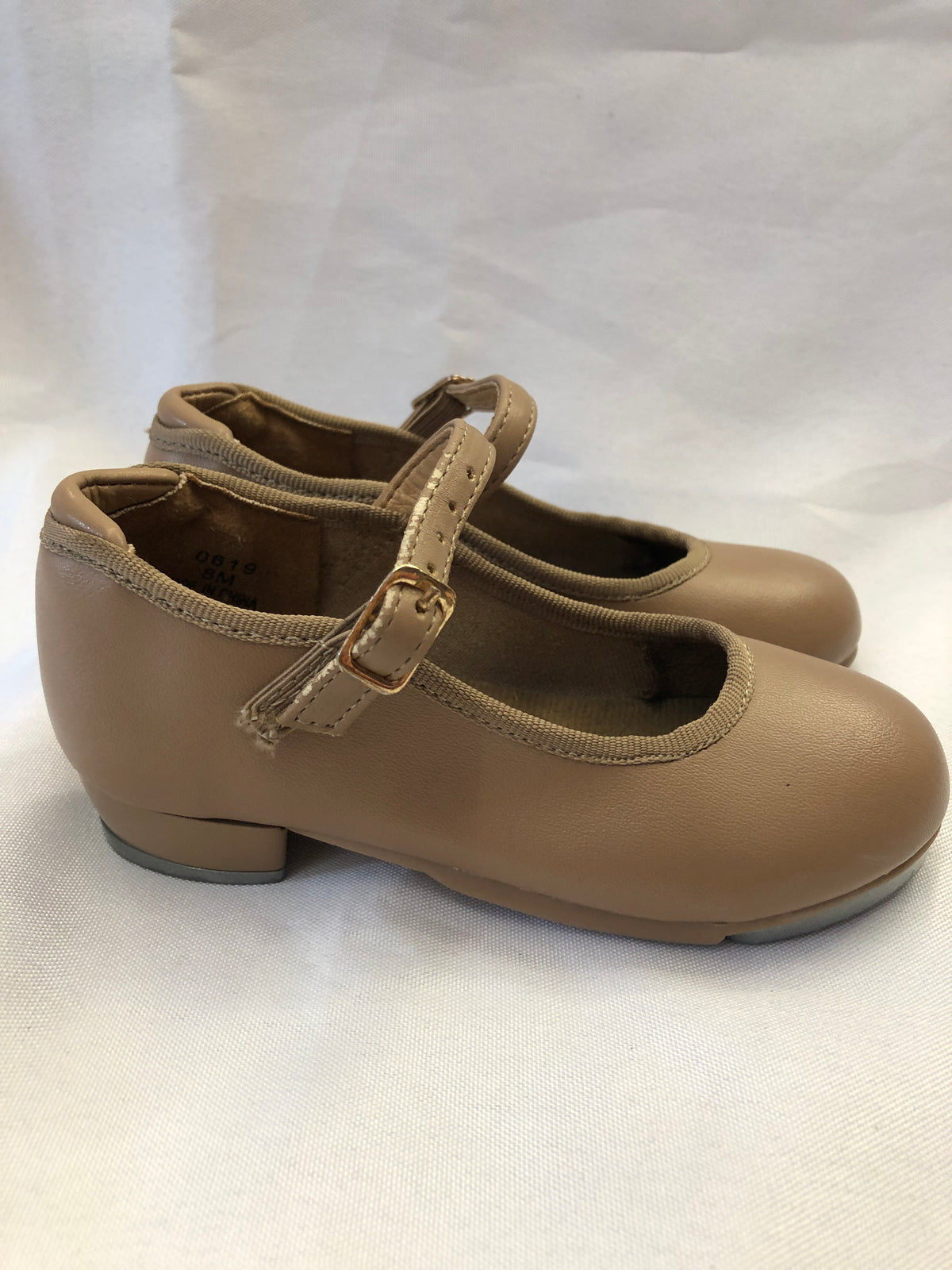 Pre-Owned Tap Shoes Danshuz 751 Toddler 8M Tan Mary Jane Buckle