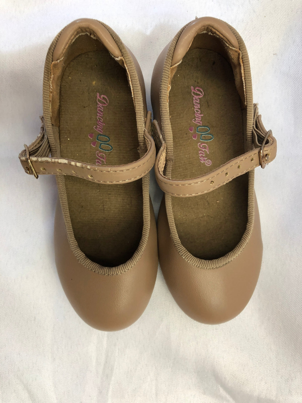 Pre-Owned Tap Shoes Danshuz 751 Toddler 8M Tan Mary Jane Buckle