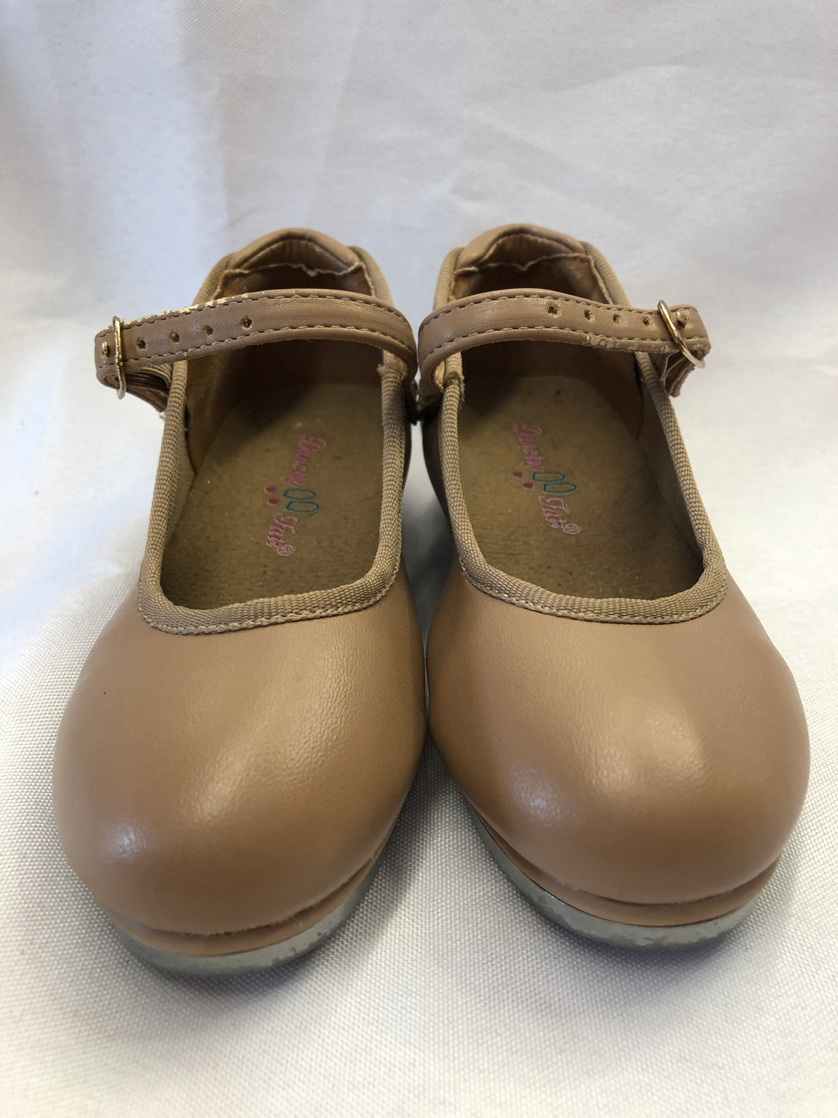 Pre-Owned Tap Shoes Danshuz 751 Toddler 8M Tan Mary Jane Buckle
