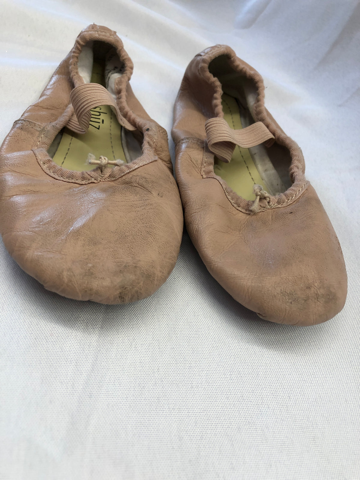 Pre-Owned Ballet Shoes Danshuz Girls 3M Pink Leather Single Strap Split Sole