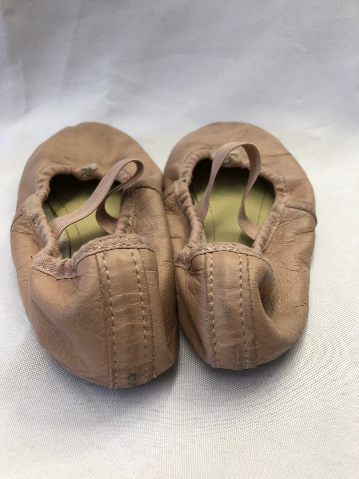 Pre-Owned Ballet Shoes Danshuz Girls 3M Pink Leather Single Strap Split Sole