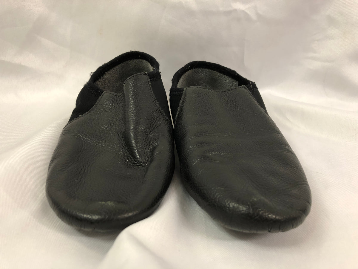 Pre-Owned Jazz Shoes So Danca 5M Adult JZ43 Black Pull On Leather Split Sole