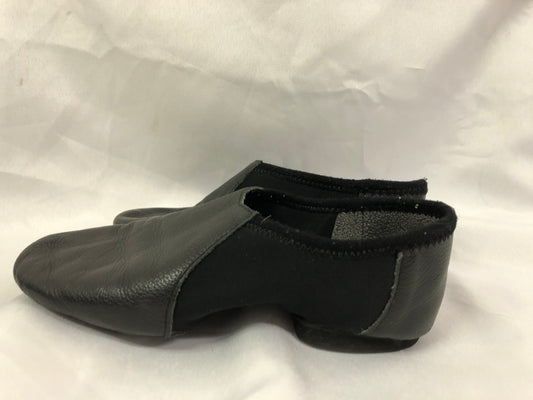 Pre-Owned Jazz Shoes So Danca 5M Adult JZ43 Black Pull On Leather Split Sole