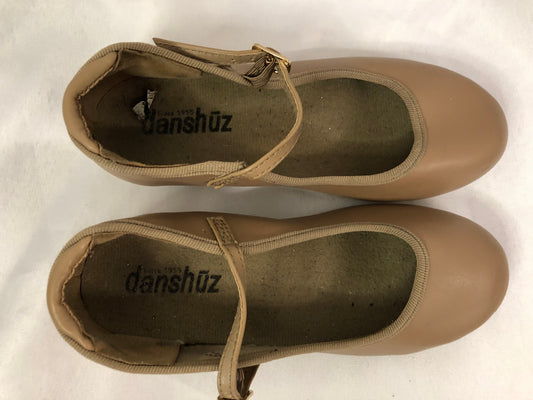 Pre-Owned Tap Shoes Danshuz 752 Child 1M Tan Mary Jane Buckle