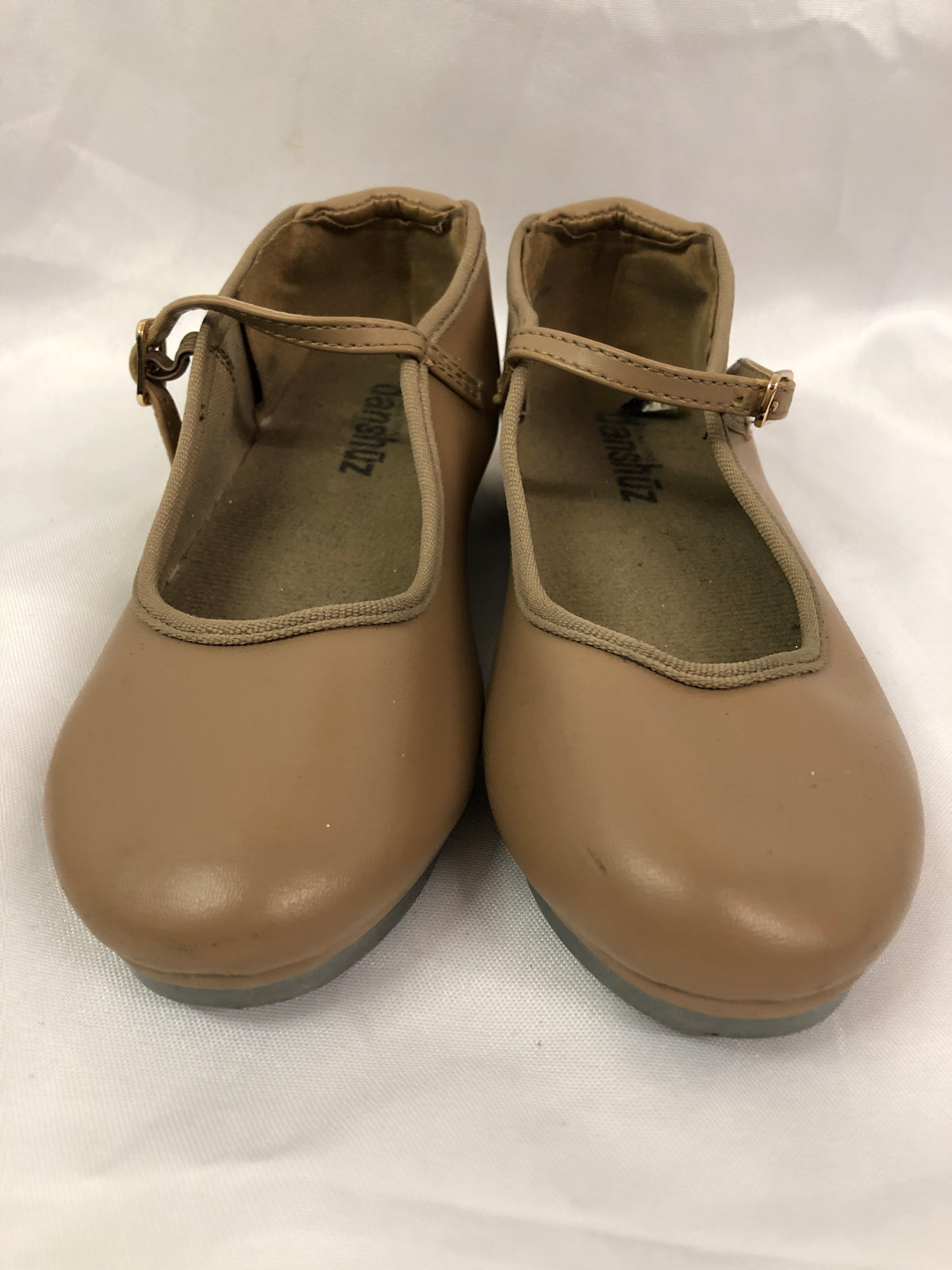 Pre-Owned Tap Shoes Dancing Fair Toddler 9.5M Mary Jane Leather Buckle