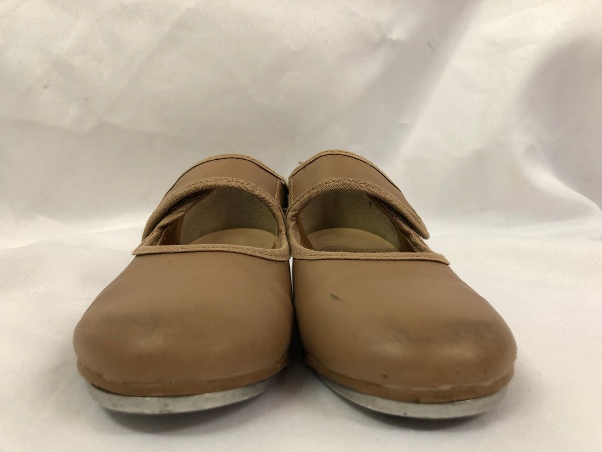 Dance Tan Tap Shoes SoDanca Child 10W Mary Jane Leather Loop Strap