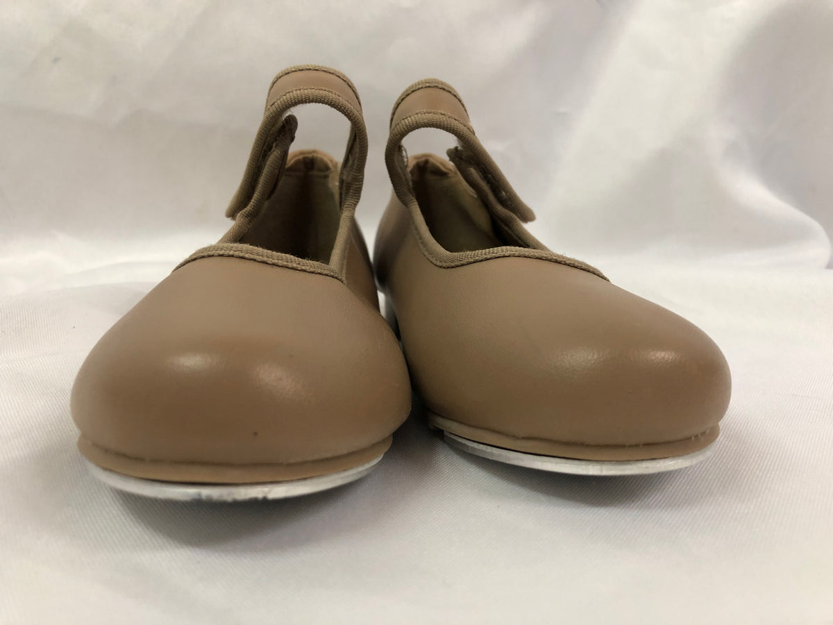 Pre-Owned Tap Shoes Danshuz 534 Child 13.5M Tan Mary Jane Leather No Buckle