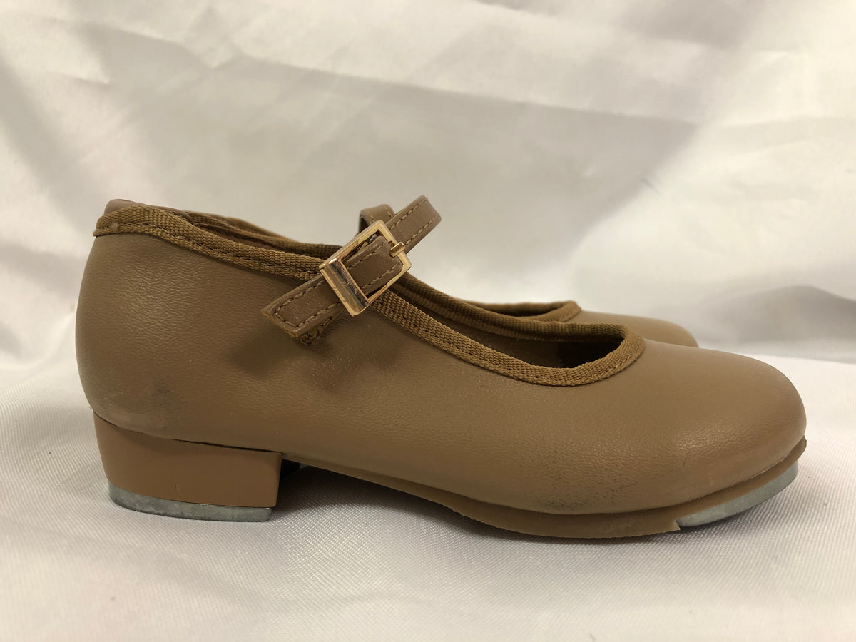 Pre-Owned Tap Shoes Danshuz 751 Toddler 8.5M Tan Mary Jane Buckle