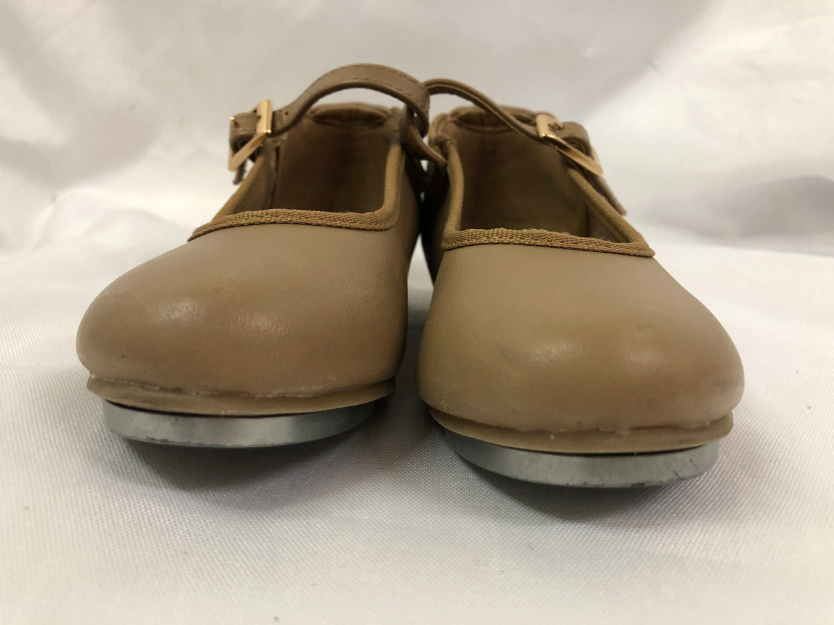 Pre-Owned Tap Shoes Danshuz 751 Toddler 8.5M Tan Mary Jane Buckle