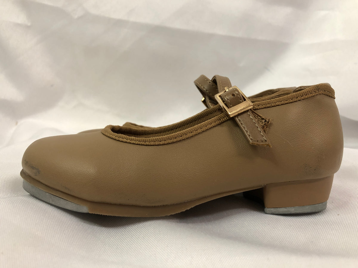 Pre-Owned Tap Shoes Danshuz 751 Toddler 8.5M Tan Mary Jane Buckle