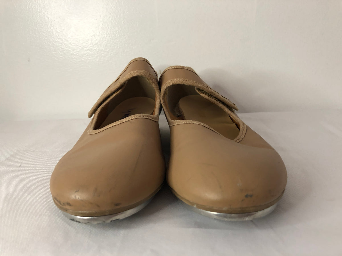 Pre-Owned Tap Shoes Adult 5.5W Tan So Danca TA38 Mary Jane Leather Loop Strap