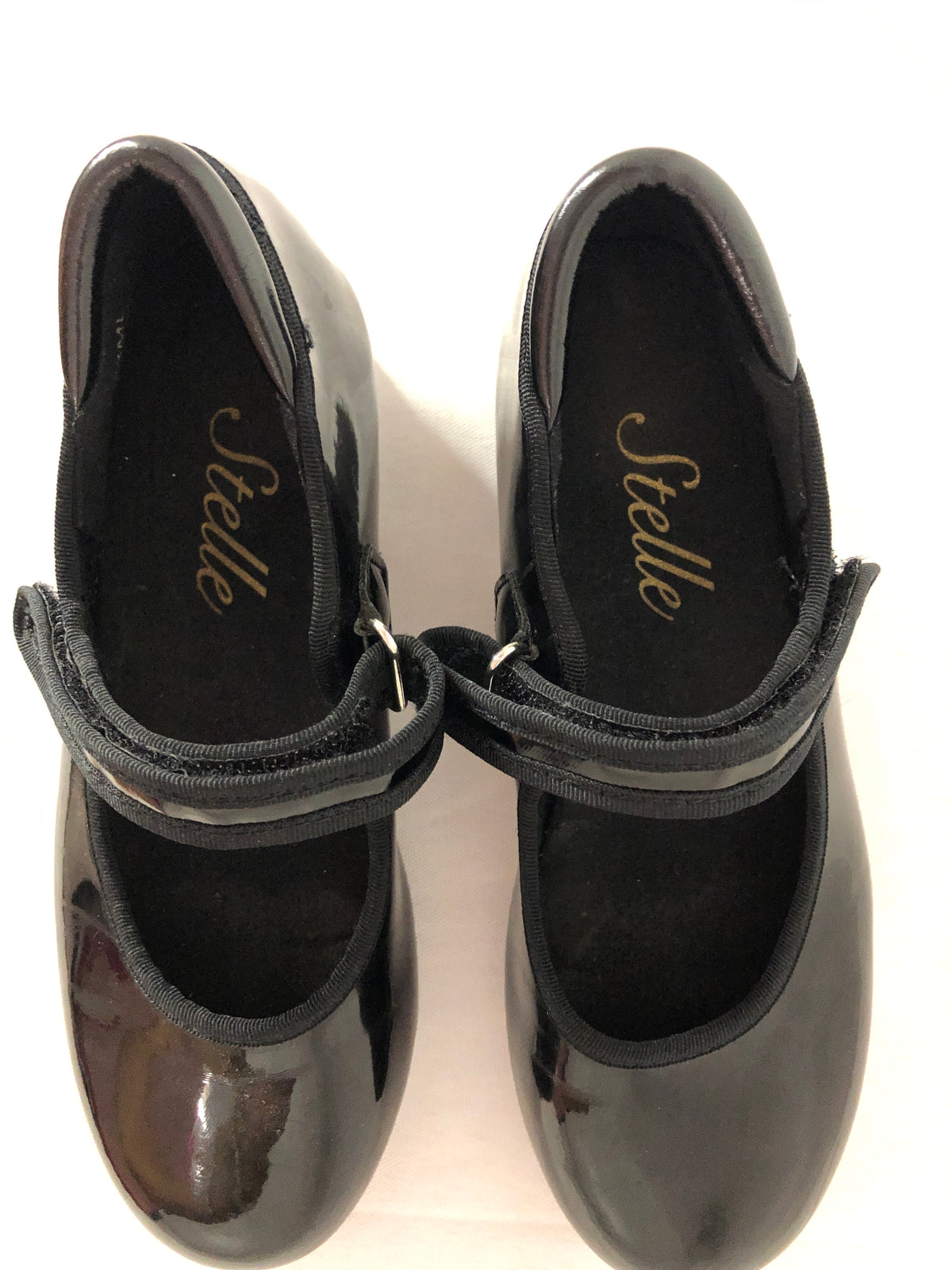 Pre-Owned Dance Tap Shoes Stelle Kids 13M Mary Jane easy Strap Black