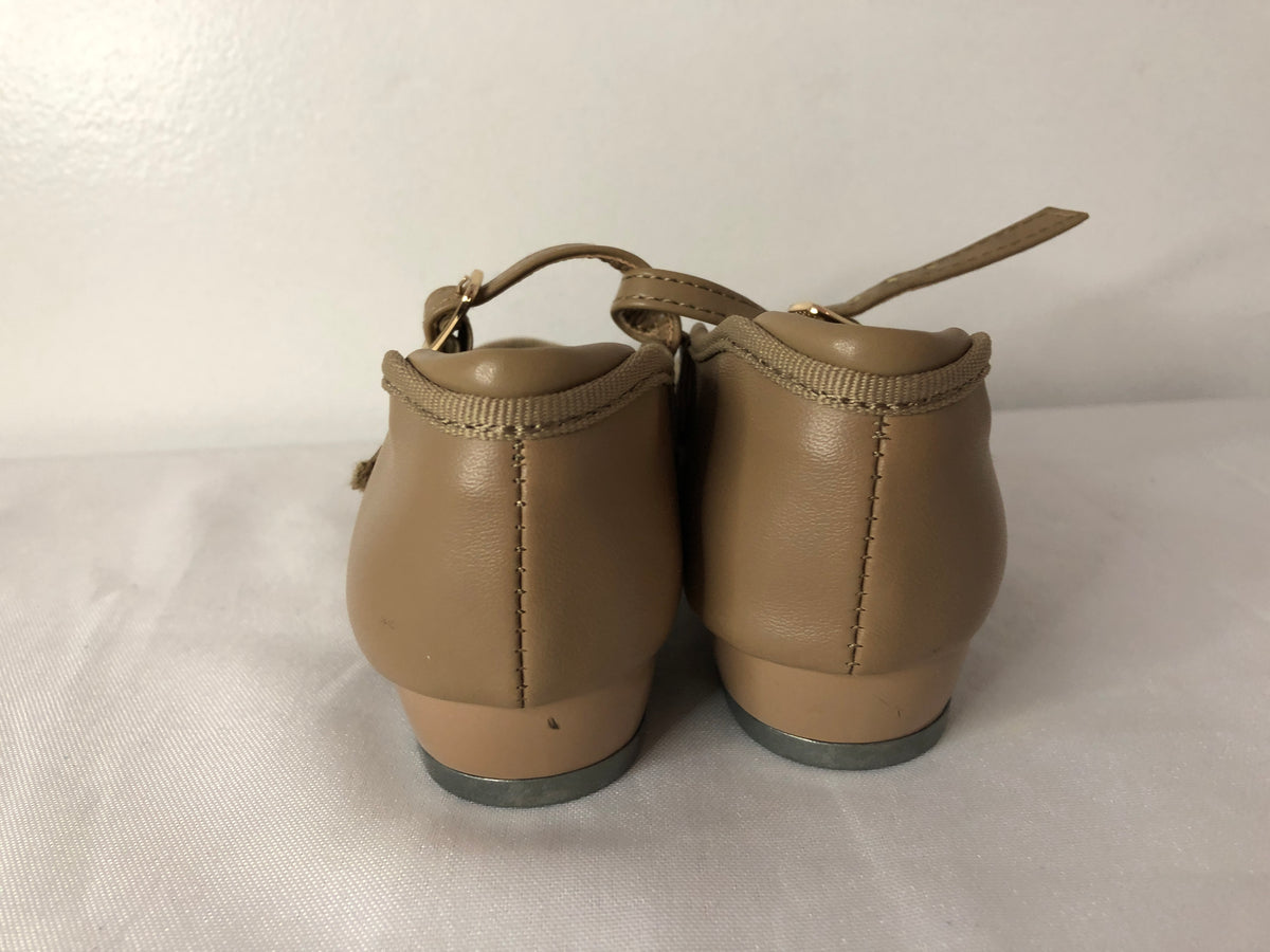 Pre-Owned Tap Shoes Dancing Fair Toddler 10W Mary Jane Leather Buckle