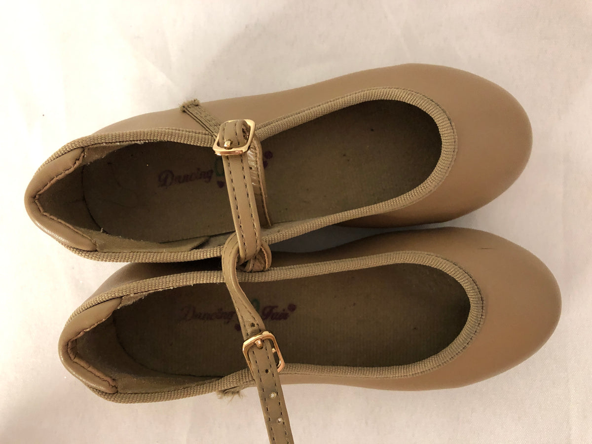 Pre-Owned Tap Shoes Dancing Fair Toddler 10W Mary Jane Leather Buckle