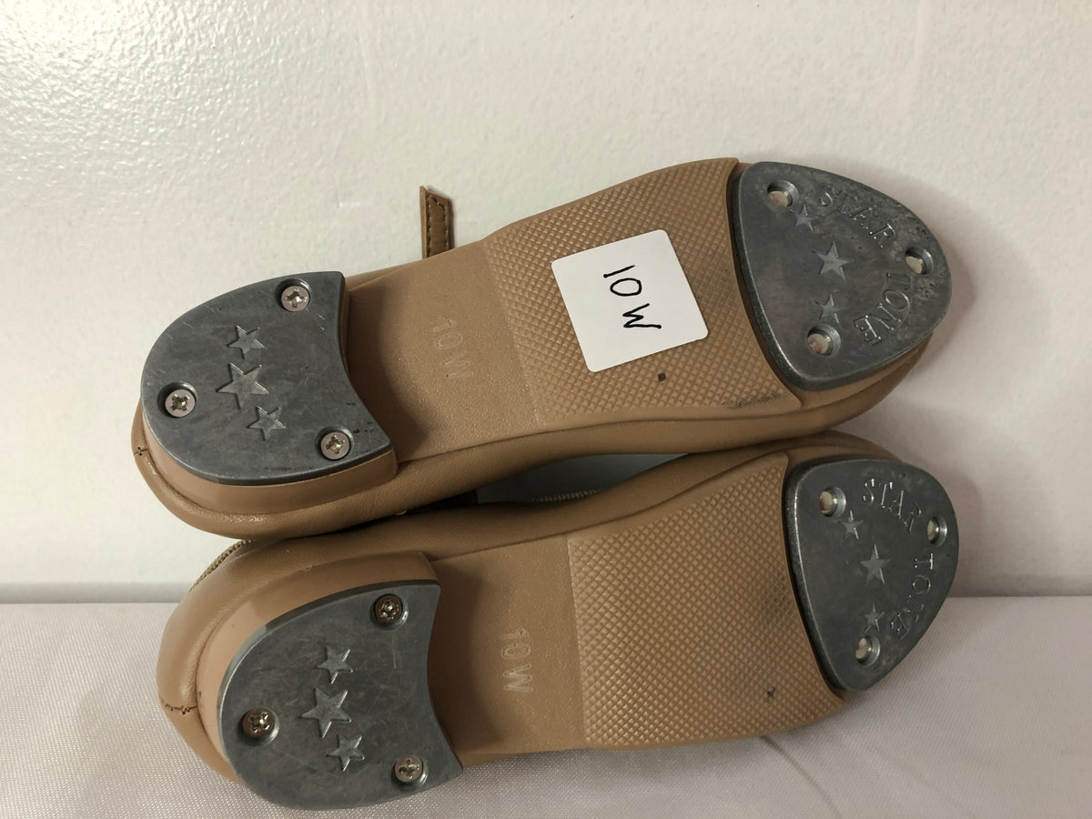Pre-Owned Tap Shoes Dancing Fair Toddler 10W Mary Jane Leather Buckle