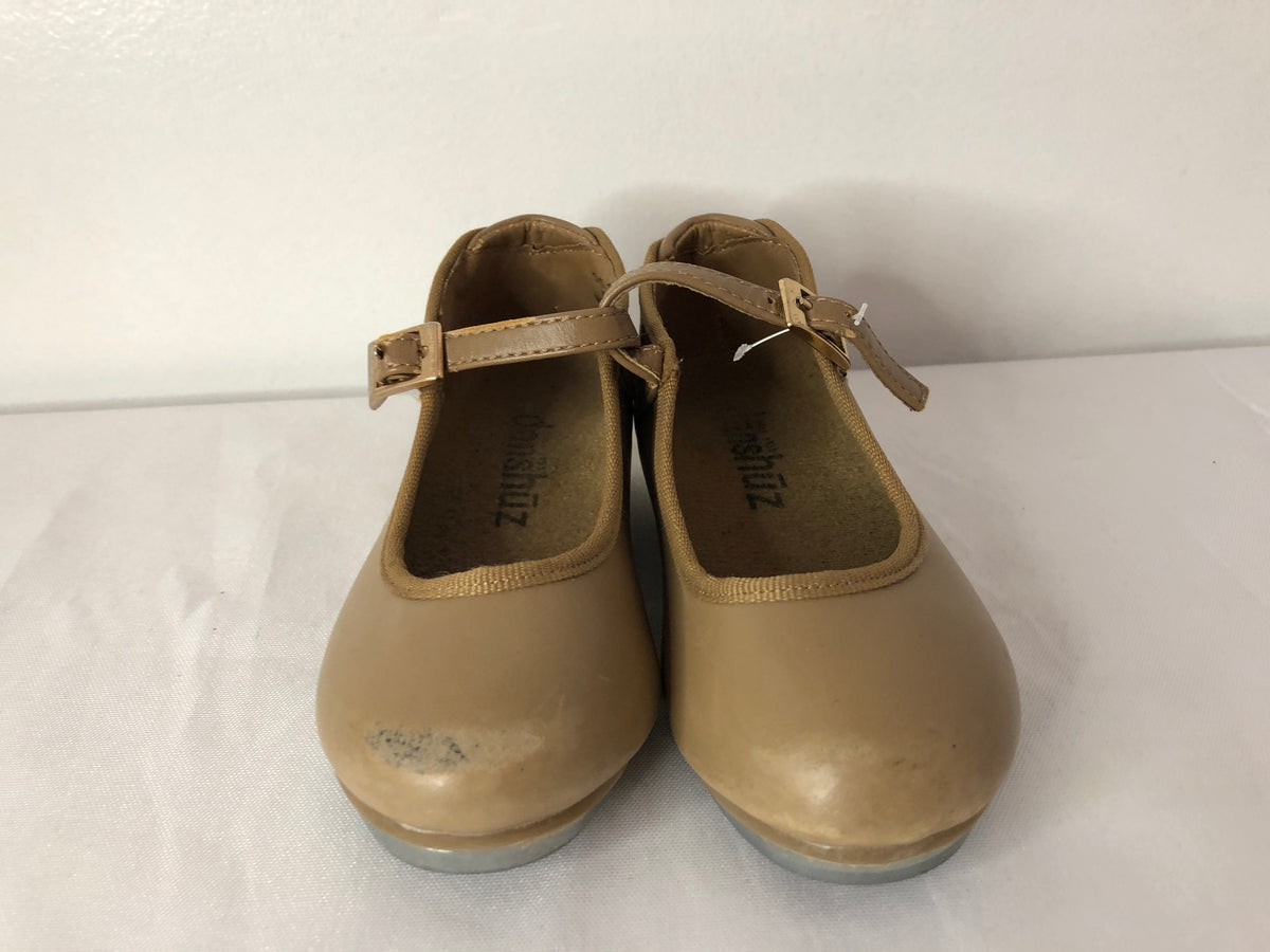 Pre-Owned Tap Shoes Danshuz 751 Toddler 8M Tan Mary Jane Buckle