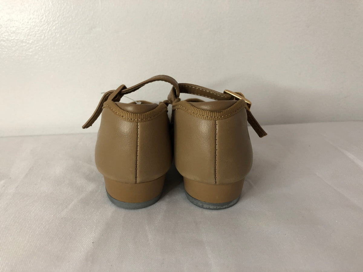 Pre-Owned Tap Shoes Danshuz 751 Toddler 8M Tan Mary Jane Buckle