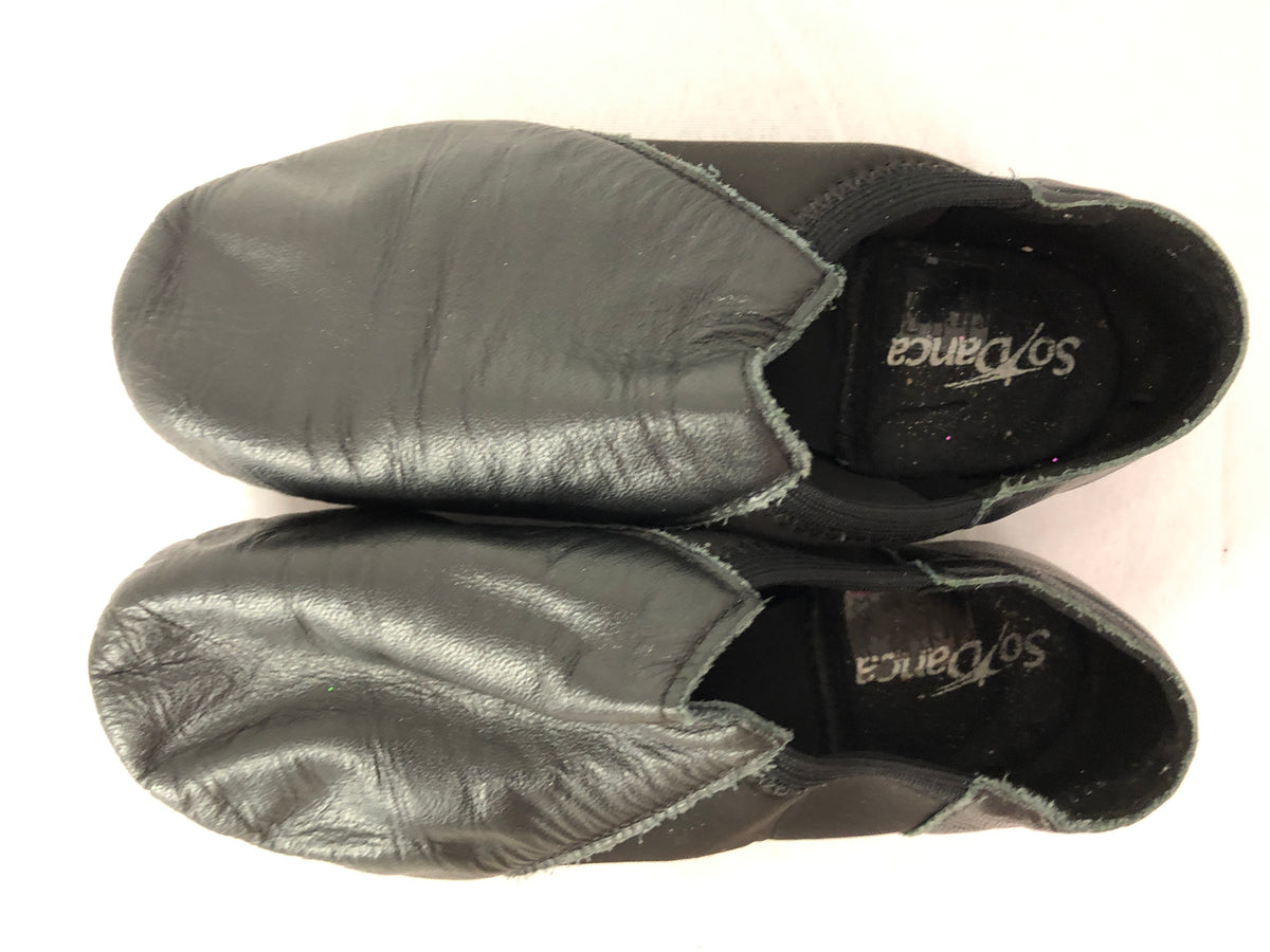 Pre-Owned Jazz Shoes DanzNMotion Youth 5.5M Stretch Leather Pull On Split Sole