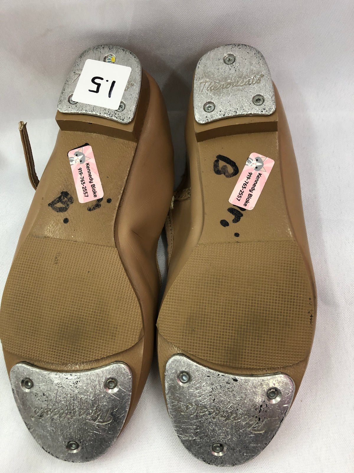 Pre-Owned Tap Shoes Theatricals T9200C Child 1.5M Leather Buckle